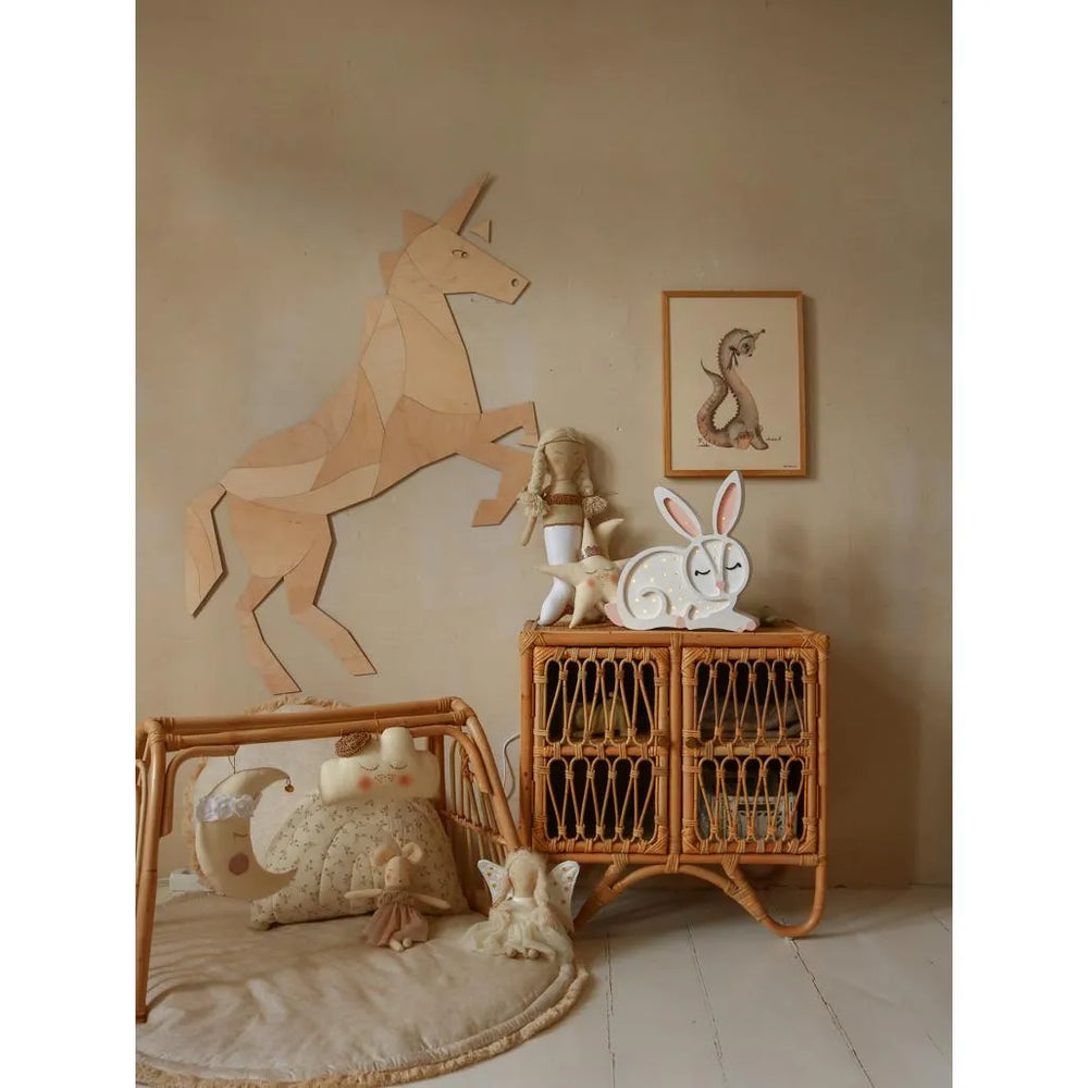 Cavallo - Unicorno - Decorazione da parete in legno - Taglia m - 93cmx110cm - Parete - Taglialo ora
