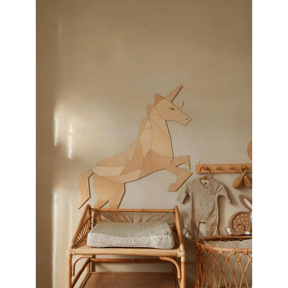 Cavallo - Unicorno - Decorazione da parete in legno - Taglia m - 93cmx110cm - Parete - Taglialo ora