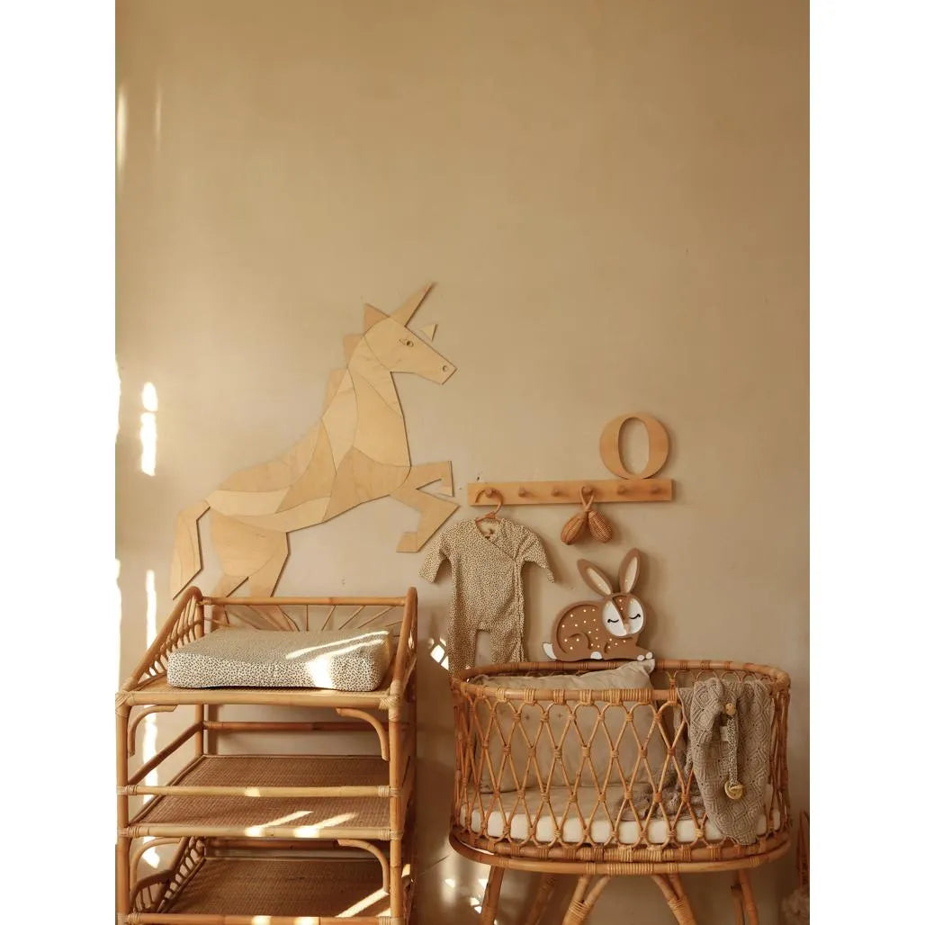 Cavallo - Unicorno - Decorazione da parete in legno - Taglia m - 93cmx110cm - Parete - Taglialo ora
