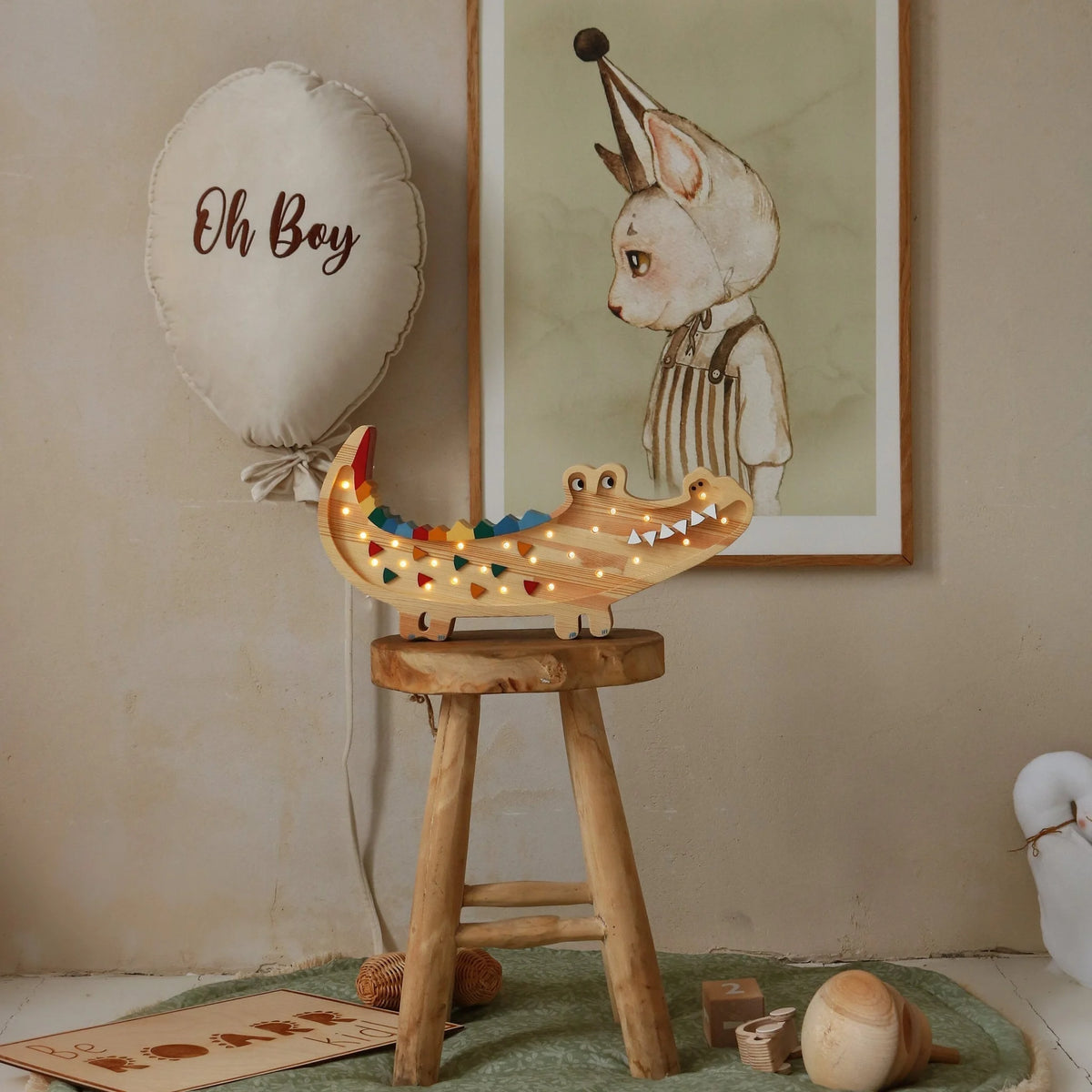 Lampa Coccodrillo - Lampade in Legno - Little Lights