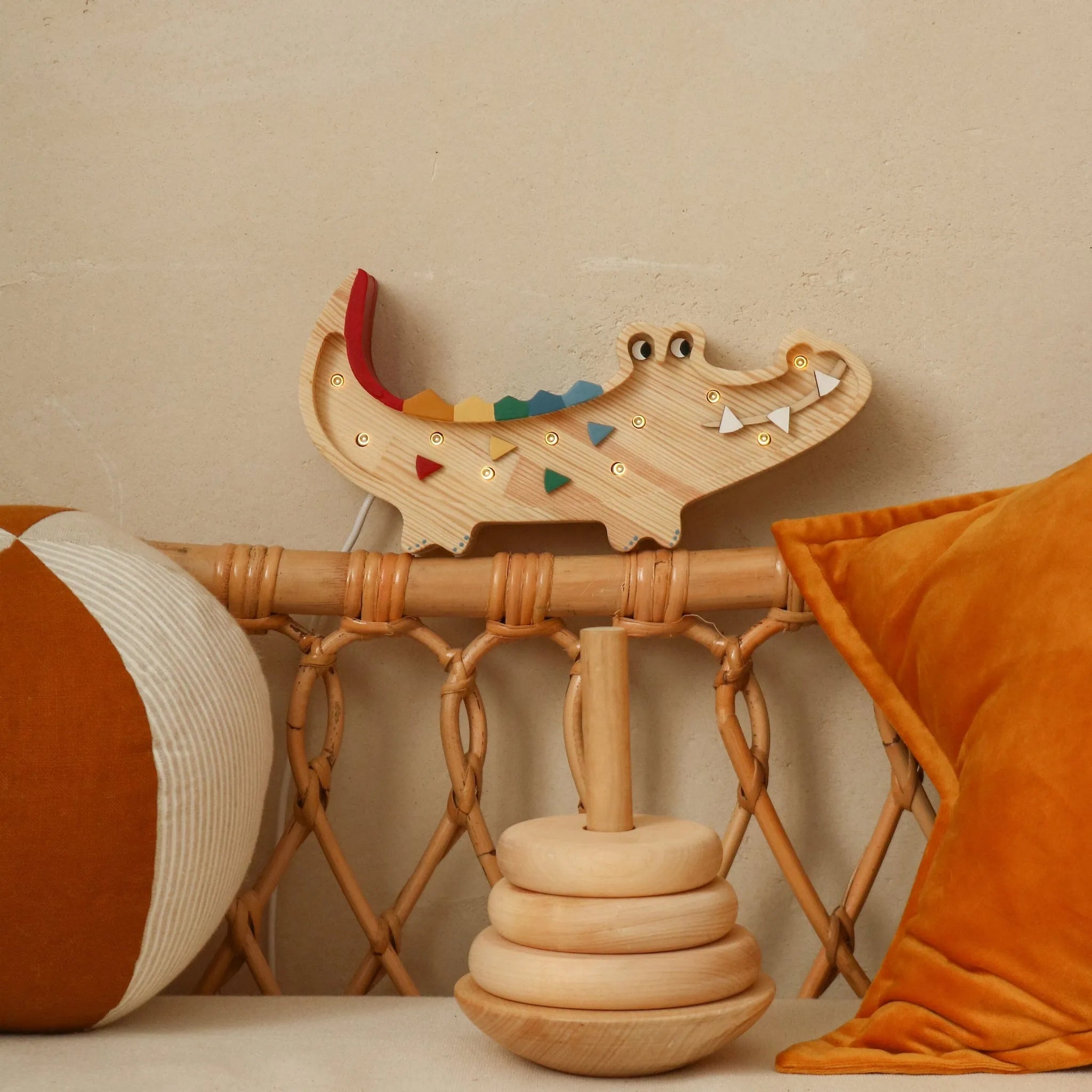 Krokodillampe Mini - Kleine Lichter - Holzlampen