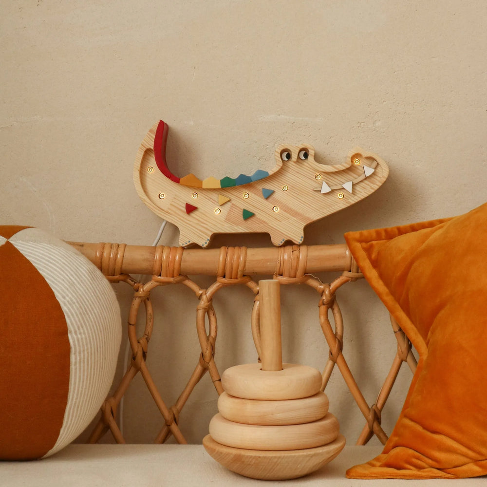 Krokodillampe Mini - Kleine Lichter - Holzlampen