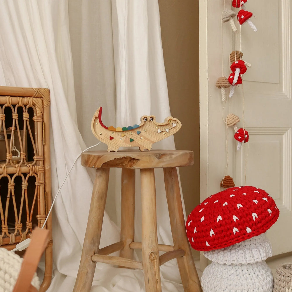 Krokodillampe Mini - Kleine Lichter - Holzlampen
