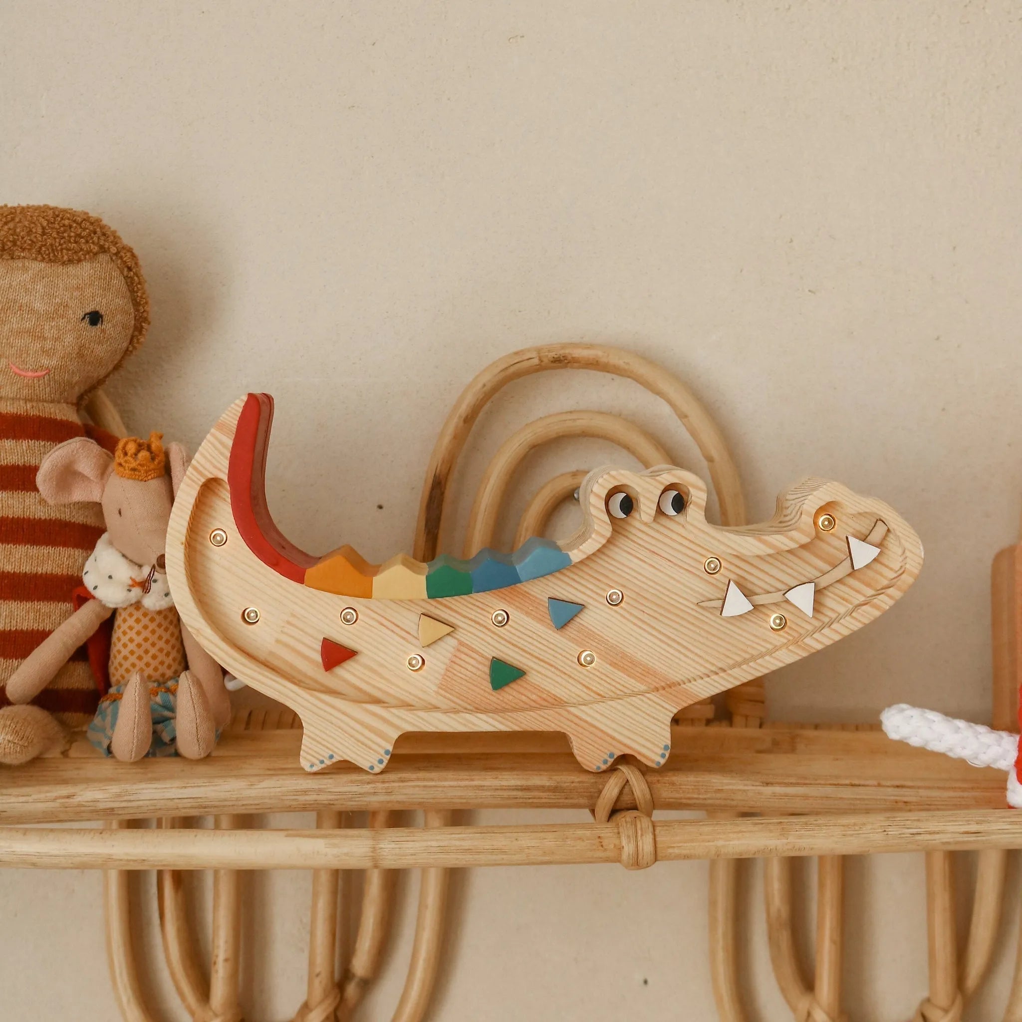 Krokodillampe Mini - Kleine Lichter - Holzlampen