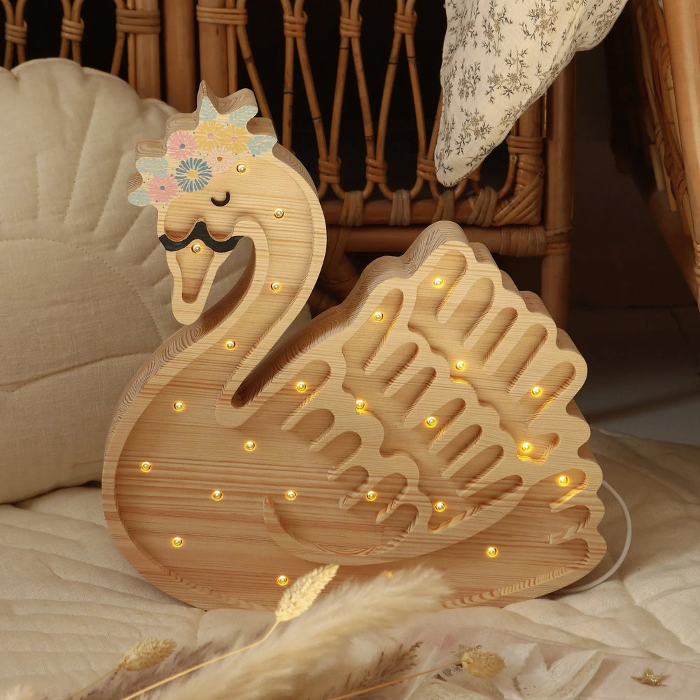 Swan Lamp - Little Lights - Wooden Lamps