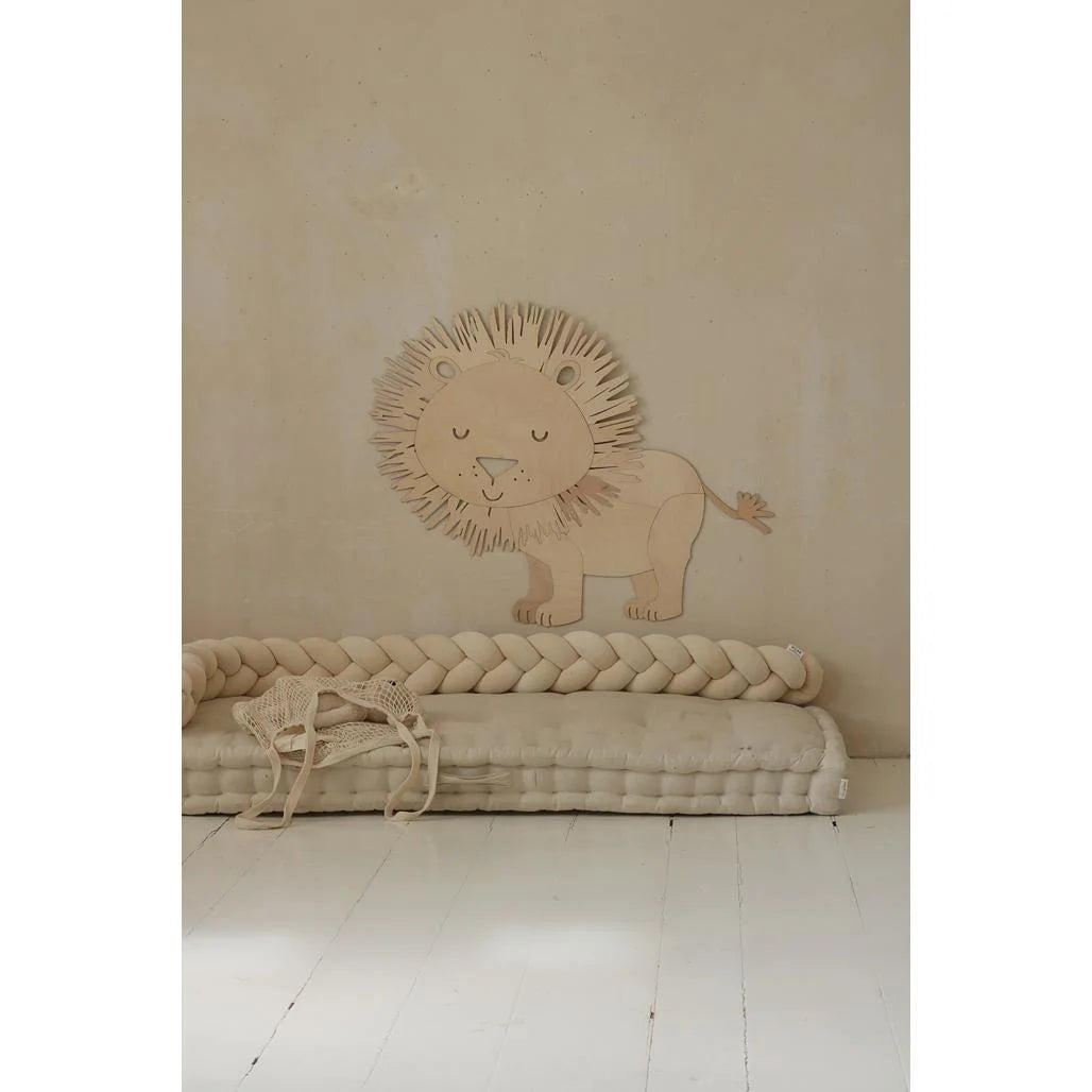Lev - Drevená Nástenná Dekorácia v Safari štýle Veľkosť s - 65cmx75cm - Nástenná - Cut It Now