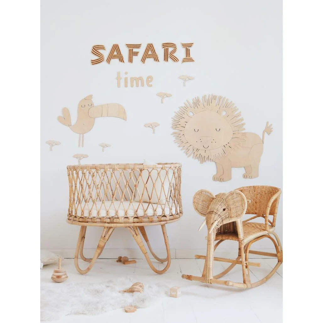 Lev - Drevená Nástenná Dekorácia v Safari štýle Veľkosť s - 65cmx75cm - Nástenná - Cut It Now
