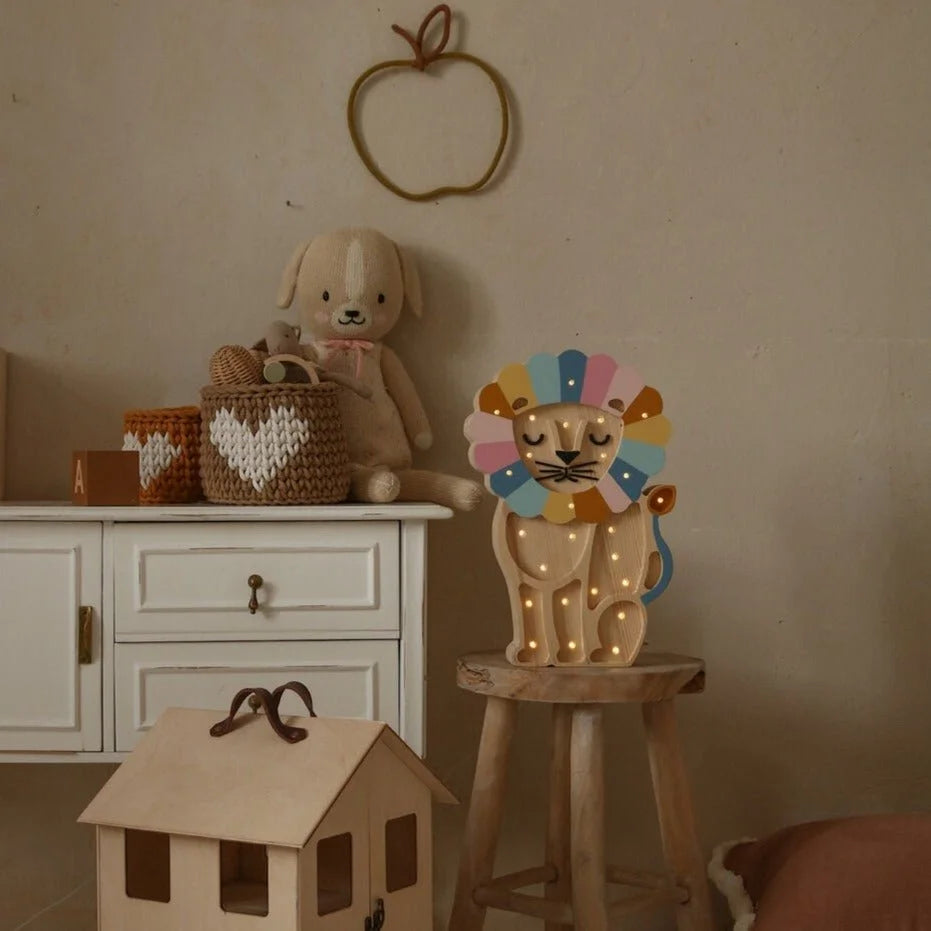 Lion Lamp - Wooden Lamps - Little Lights