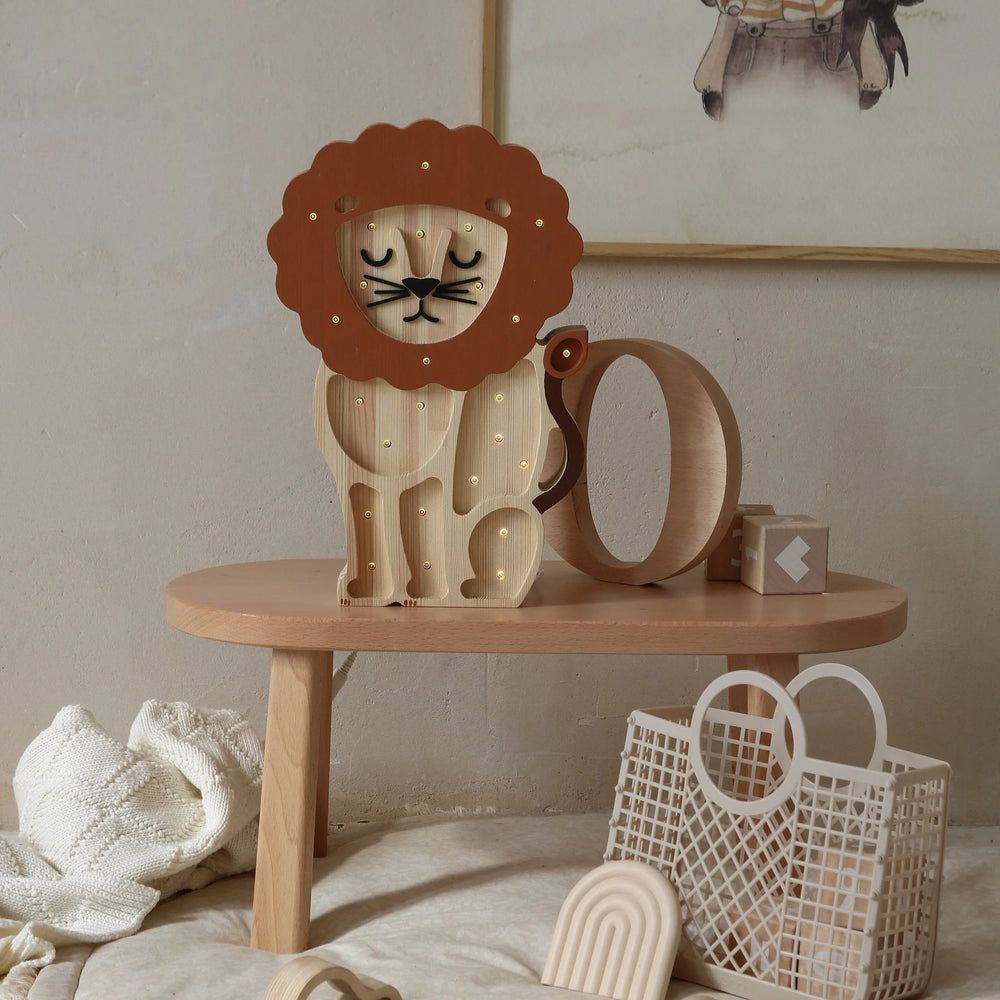 Lion Lamp - Wooden Lamps - Little Lights