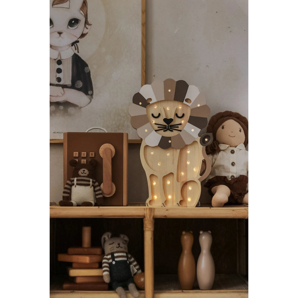Lion Lamp - Wooden Lamps - Little Lights
