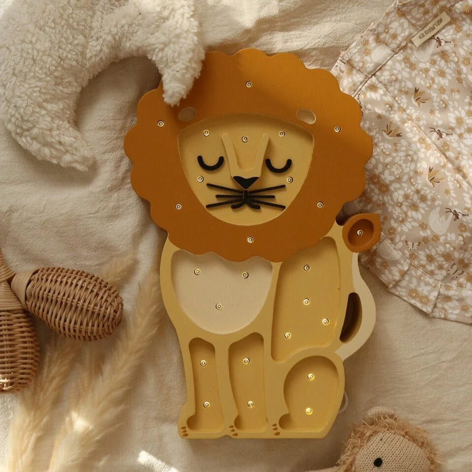 Lion Lamp - Wooden Lamps - Little Lights