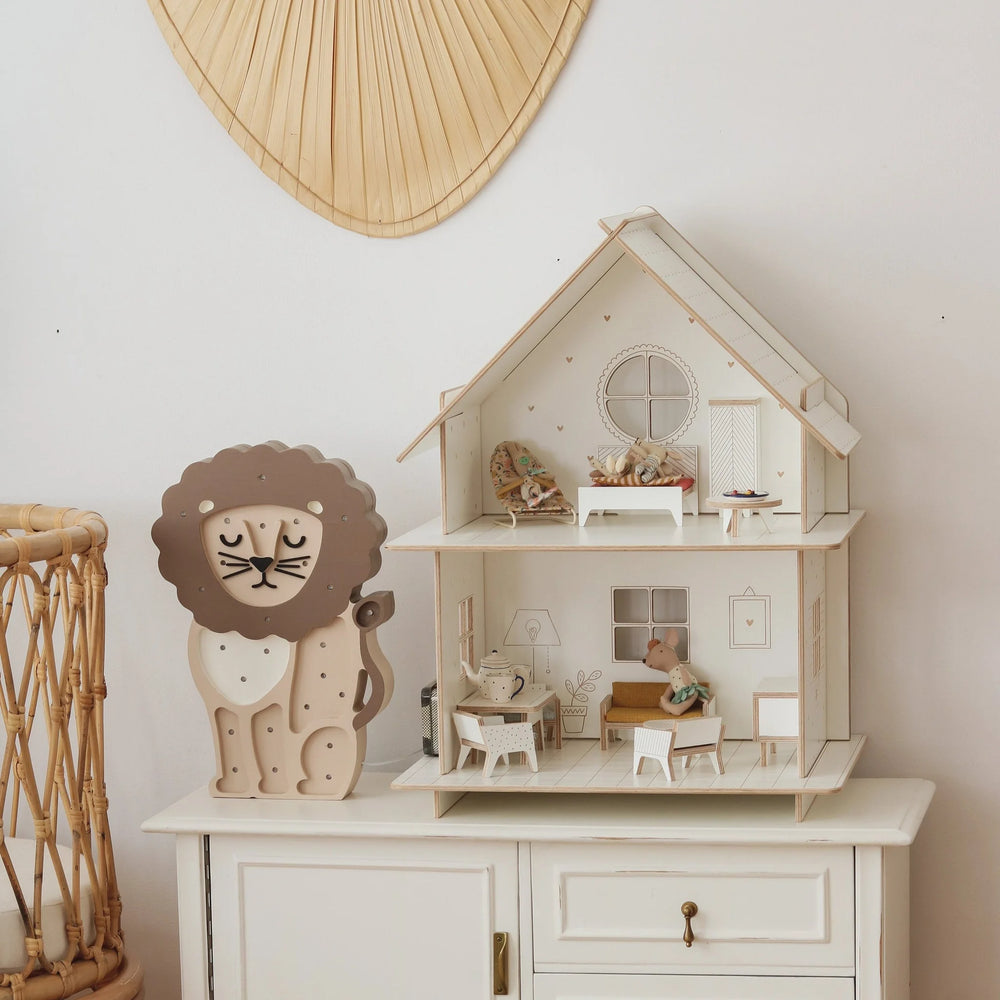 Lion Lamp - Wooden Lamps - Little Lights