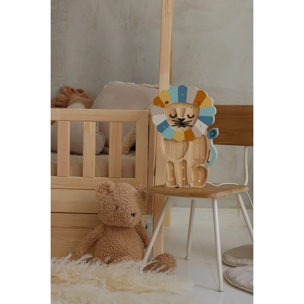 Lion Lamp - Wooden Lamps - Little Lights
