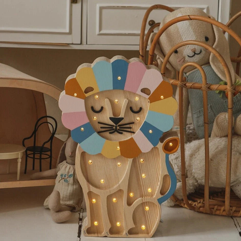 Lion Lamp - Wooden Lamps - Little Lights