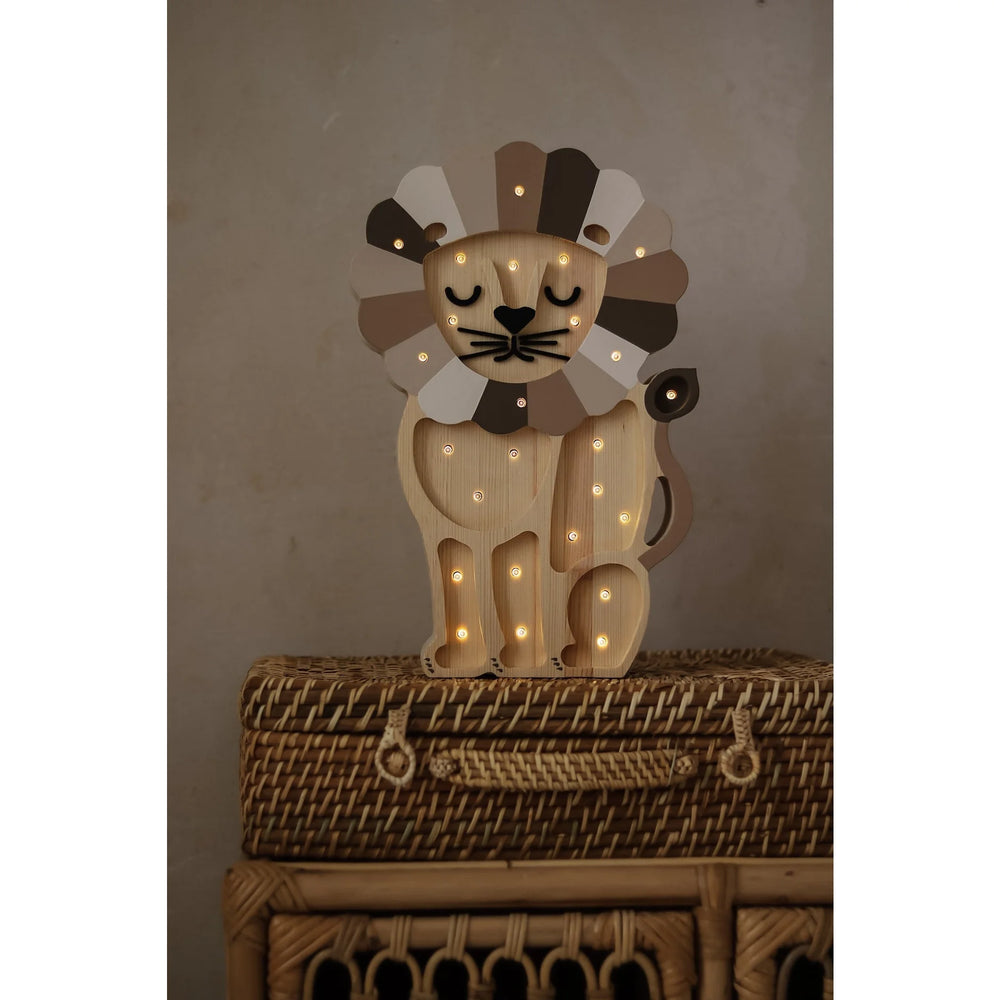 Lion Lamp - Wooden Lamps - Little Lights