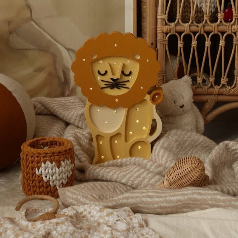 Lion Lamp - Wooden Lamps - Little Lights