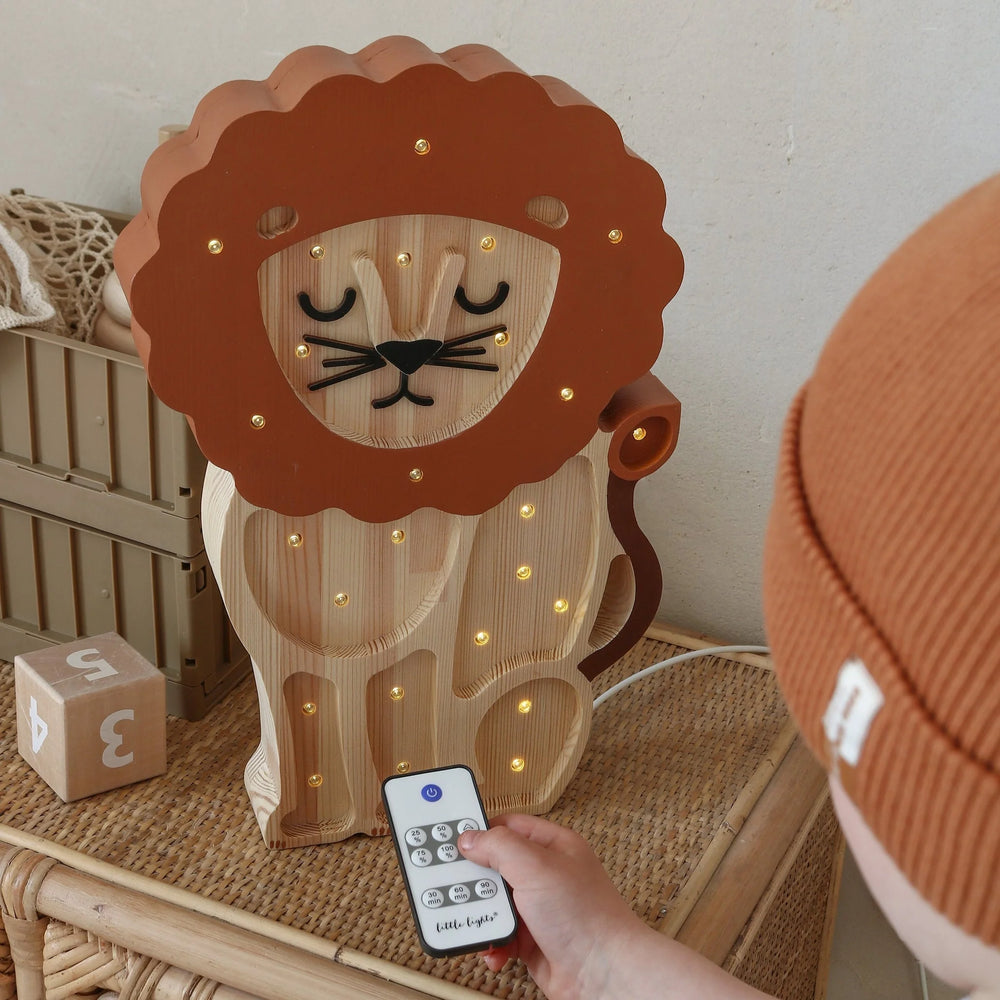 Lion Lamp - Wooden Lamps - Little Lights