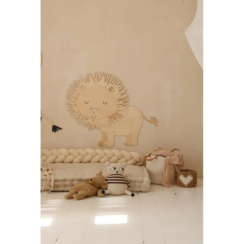 Lví - Dřevěná Nástěnná Dekorace v Safari stylu Xl Velikost - 79cmx91cm - Nástěnná - Cut It Now