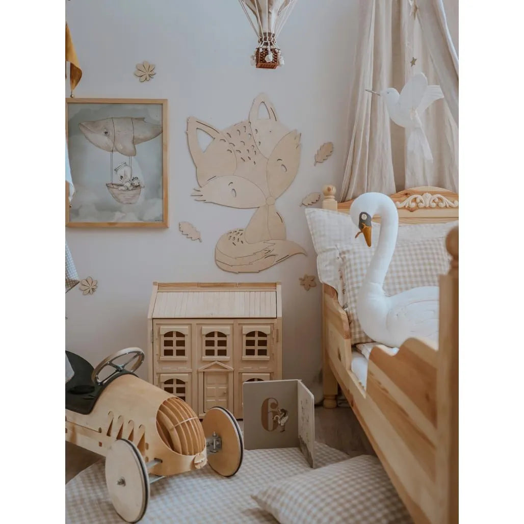 Zorro - Decoración de pared de madera de la colección Animales del Bosque Tamaño s - 65cmx42cm - Pared - Recortar ahora