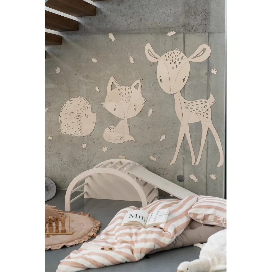 Zorro - Decoración de pared de madera de la colección Animales del Bosque Tamaño s - 65cmx42cm - Pared - Recortar ahora