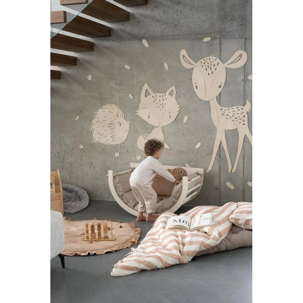 Zorro - Decoración de pared de madera de la colección Animales del Bosque Tamaño s - 65cmx42cm - Pared - Recortar ahora