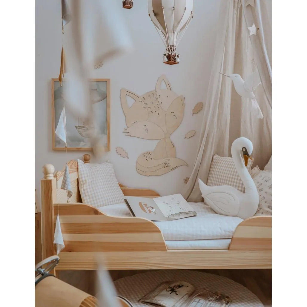 Zorro - Decoración de pared de madera de la colección Animales del Bosque Tamaño s - 65cmx42cm - Pared - Recortar ahora