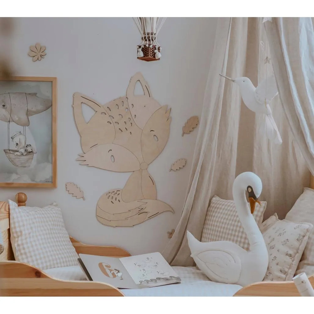 Fox - Wooden Wall Decoration from the Forest Animals Collection Size m - 75cmx48cm - Wall - Cut It Now