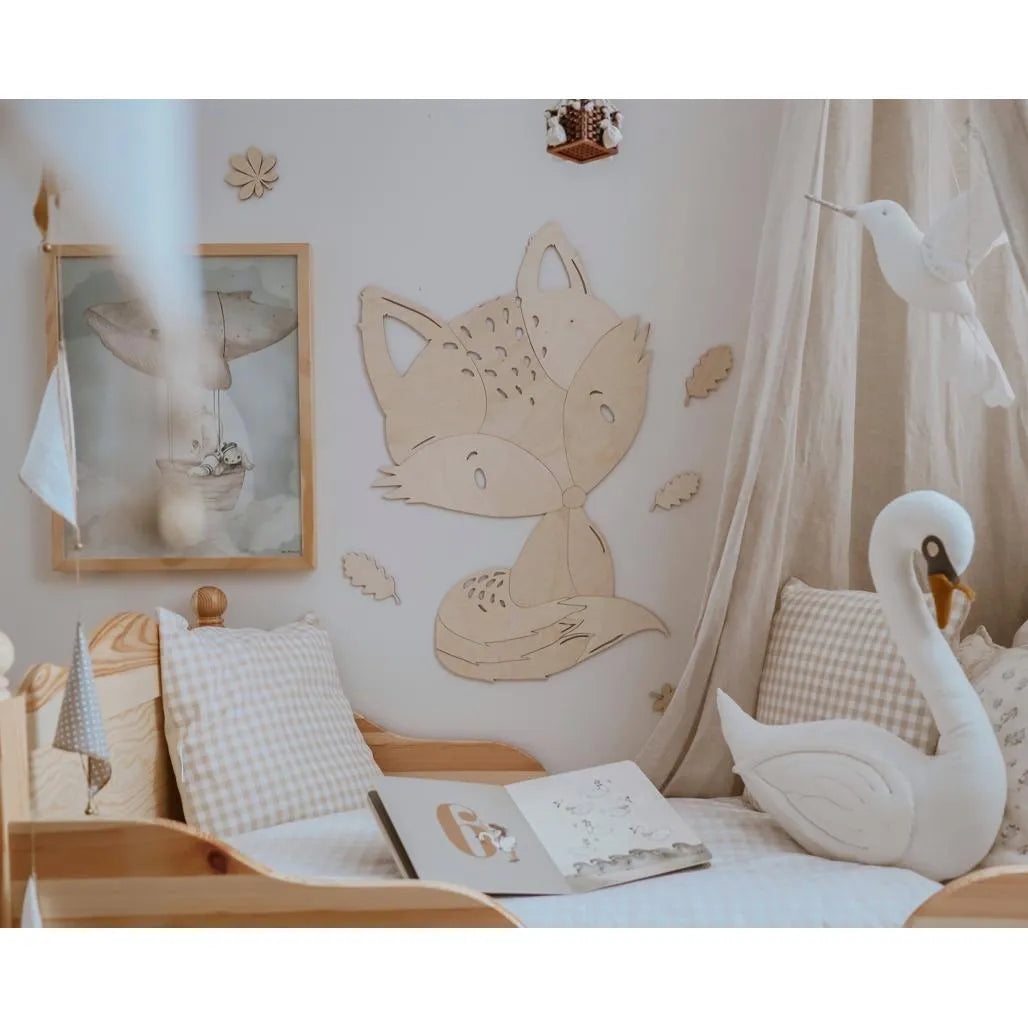 Fox - Wooden Wall Decoration from the Forest Animals Collection Size m - 75cmx48cm - Wall - Cut It Now
