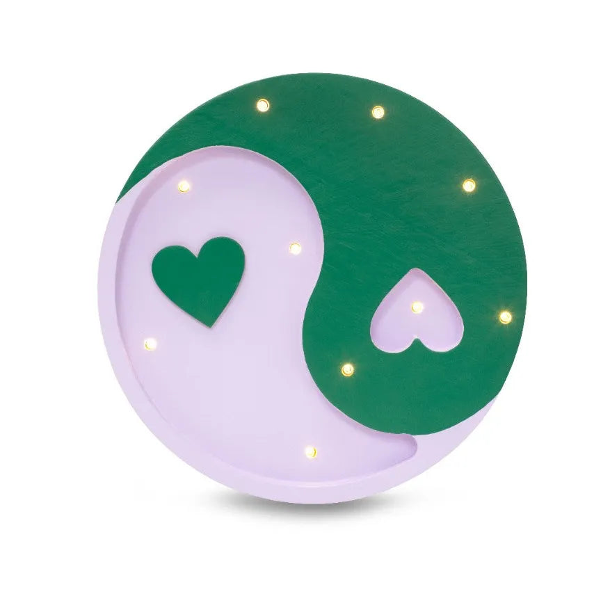 Yin&yang Lampa Levanduľová Zelená - Little Lights