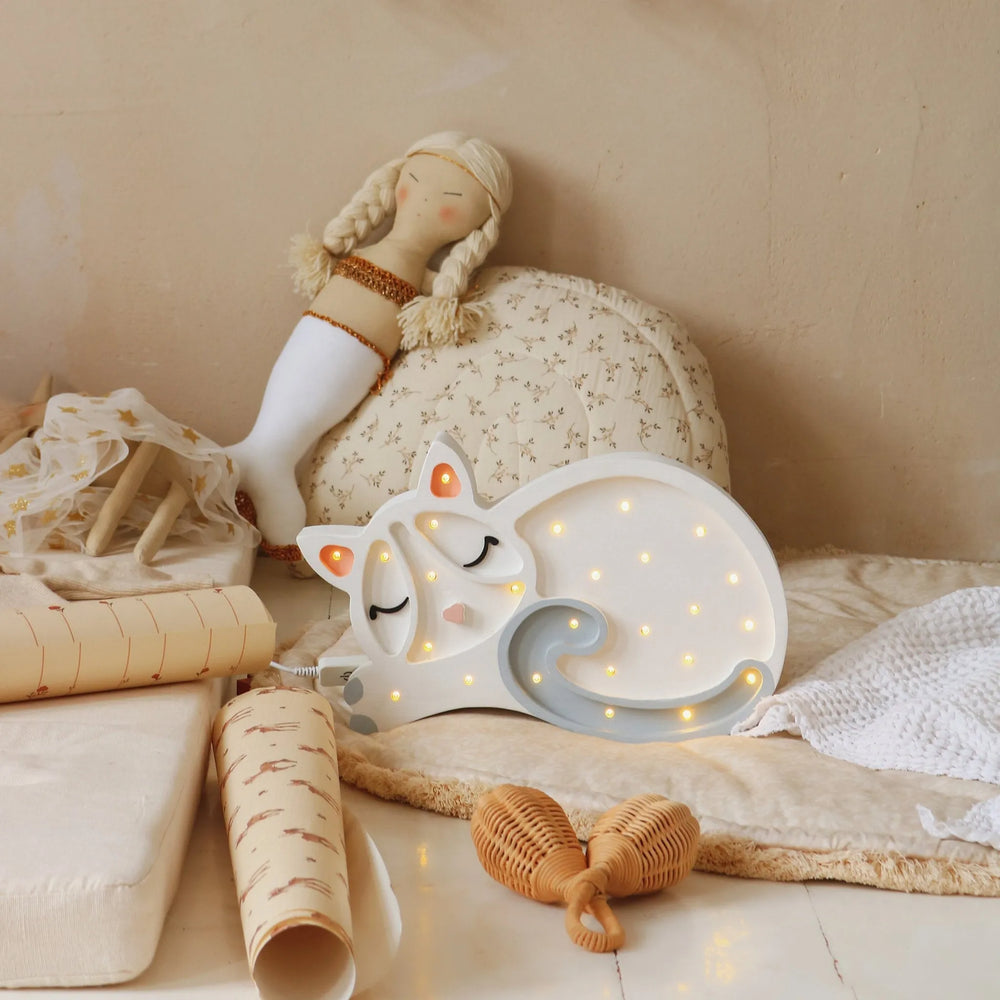 Cat Lamp - Little Lights - Wooden Lamps