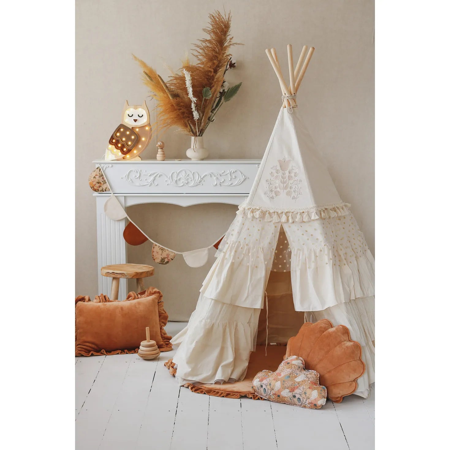 Velvet Pad with Ruffle Caramel - Moi Mili - Pads