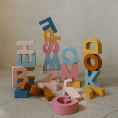 Malé Písmená – Drevená Abeceda - Drevené Hračky - Little Lights
