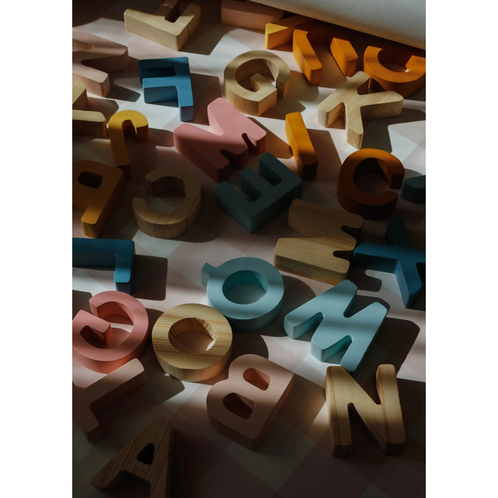 Malé Písmená – Drevená Abeceda - Drevené Hračky - Little Lights