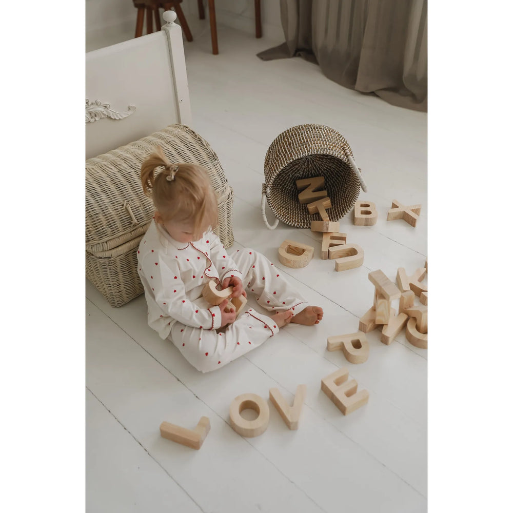 Malá Písmena - Dřevěná Abeceda - Dřevěné Hračky - Little Lights