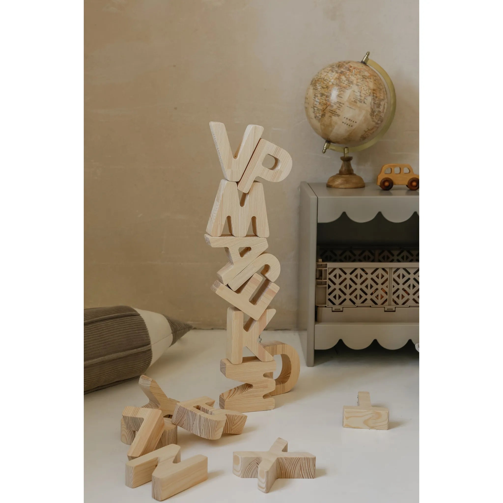 Malá Písmena - Dřevěná Abeceda - Dřevěné Hračky - Little Lights