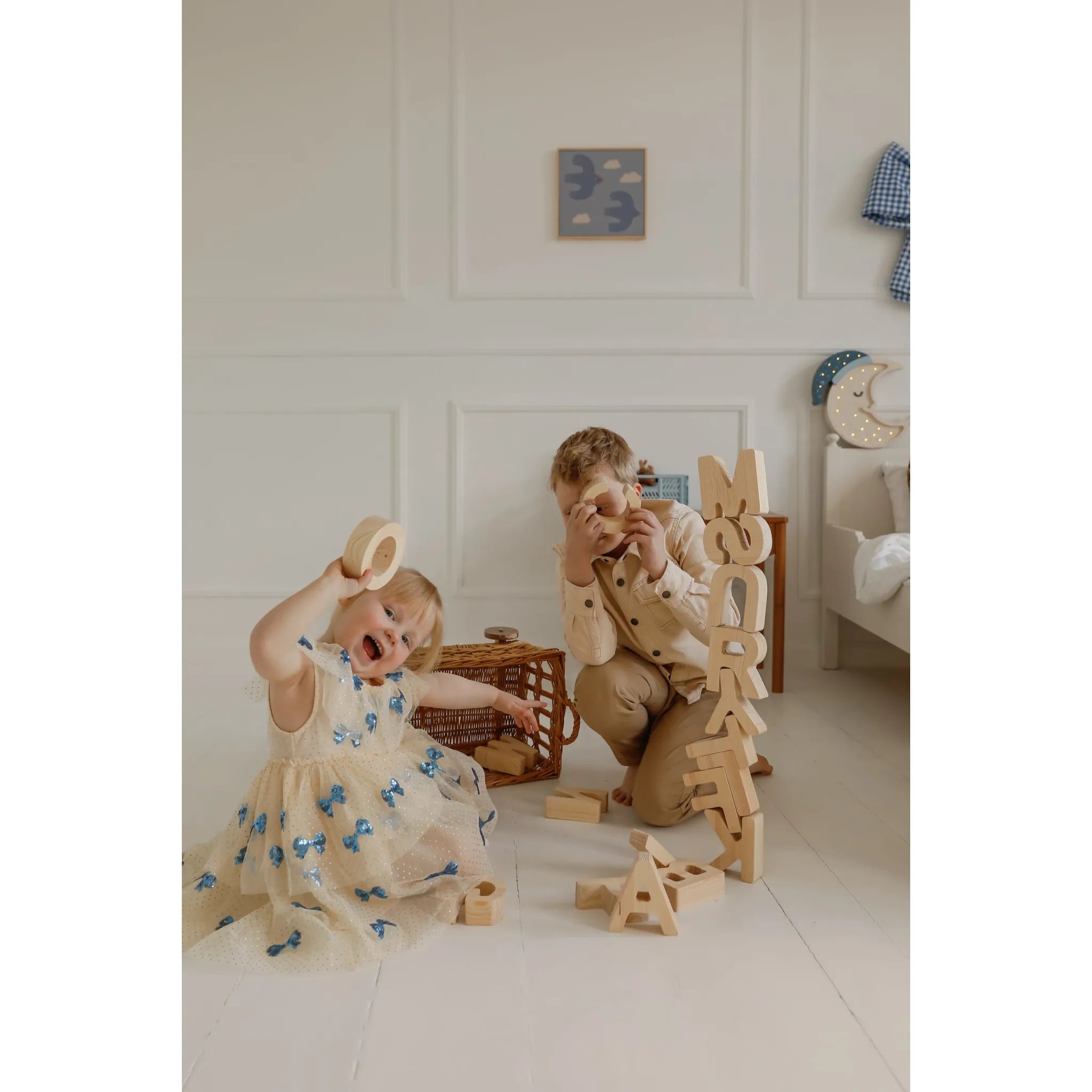 Malá Písmena - Dřevěná Abeceda - Dřevěné Hračky - Little Lights