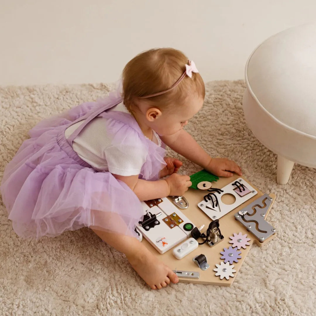 Manipulačná Doska Mini Domček - Montessori Tabuľa - Foxy Family