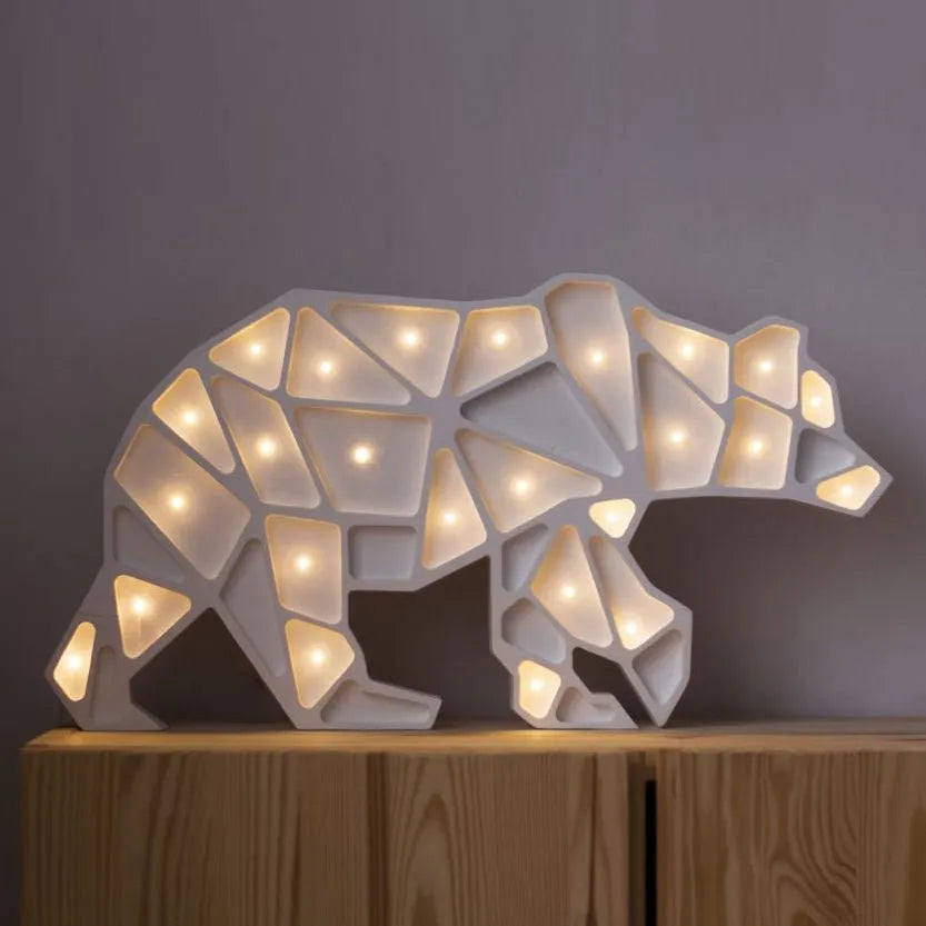 Lampada Orso Grande - Luci Piccole - Lampade in Legno