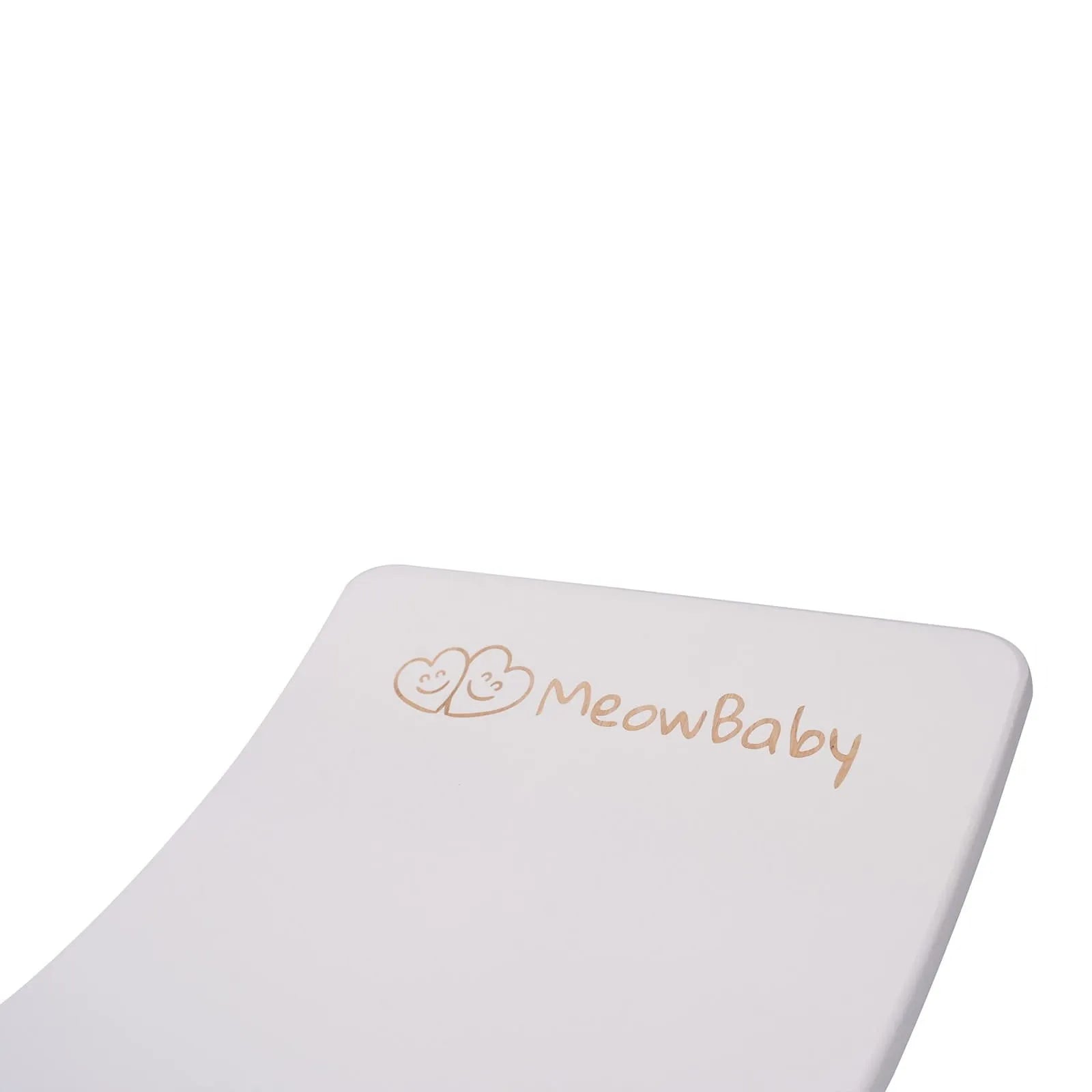 Planche d'équilibre Meowbaby pour enfants 80 x 30 cm, balançoire en bois blanche avec surface en feutre bleu - Balance Boards
