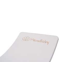 Planche d'équilibre Meowbaby pour enfants 80 x 30 cm, balançoire en bois blanche avec surface en feutre bleu - Balance Boards