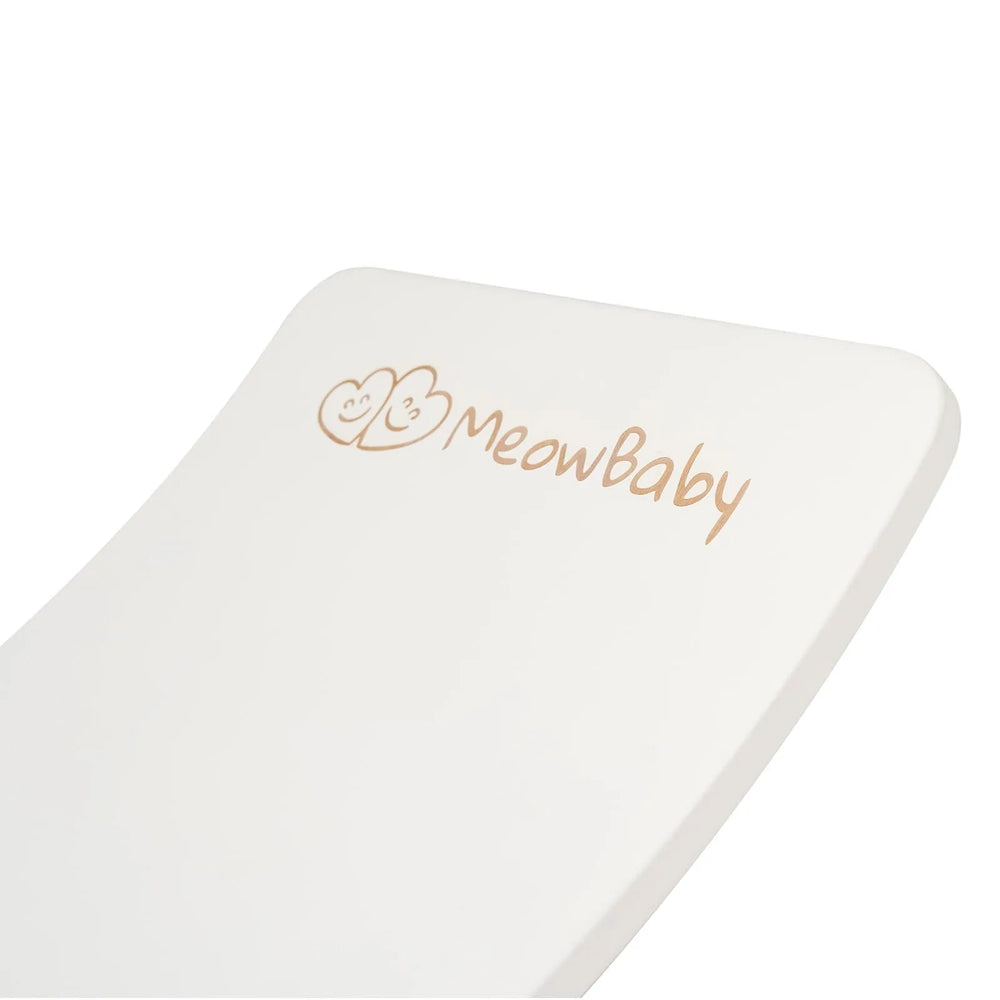 Meowbaby Balance Board für Kinder 80x30cm Holzschaukel Weiß Kleinkind mit Beige Filz - Balance Boards