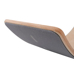 Meowbaby Balančná Doska pre Deti 80x30cm Drevená Hojdačka Prírodná s Plstenou Sivou Diaľnicou Balančné Dosky