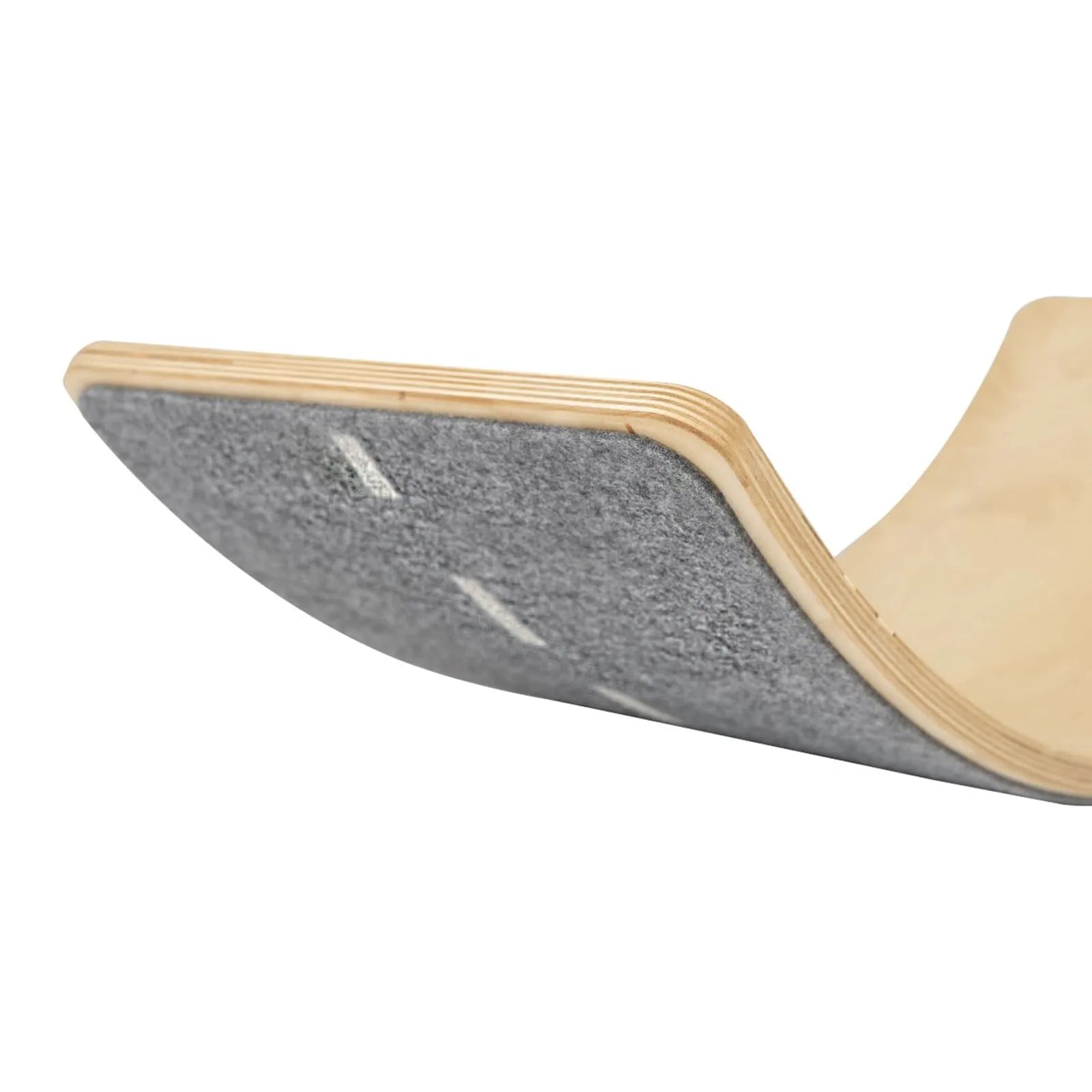 Meowbaby Balance Board für Kinder 80x30cm Holzschaukel Natur Kleinkinder mit Filz Grau Highway - Balance Boards