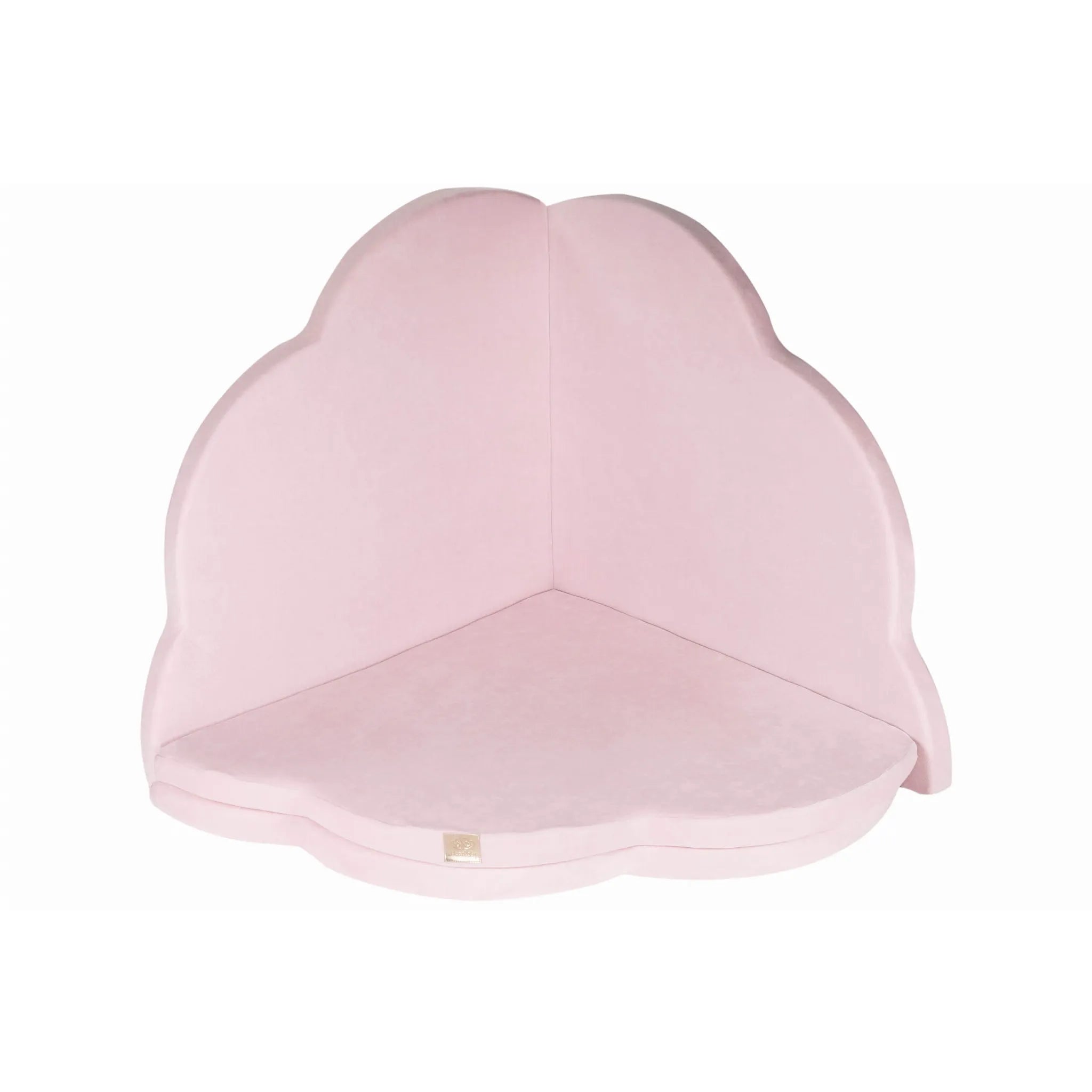 Meowbaby Children's Cloud Foam Folding Play Mat 160x160cm Certified Velvet Light Pink - Play