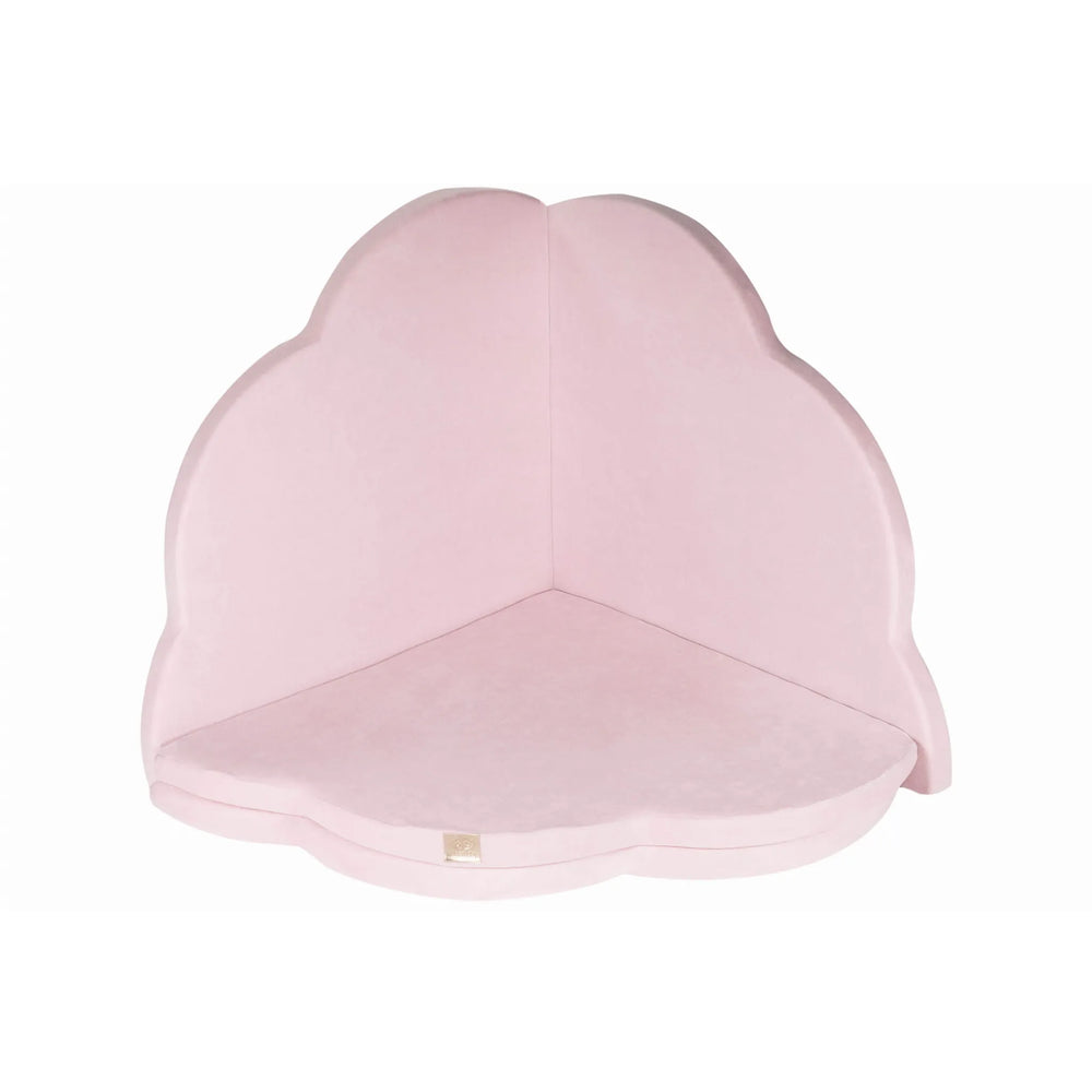 Meowbaby Children's Cloud Foam Folding Play Mat 160x160cm Certified Velvet Light Pink - Play