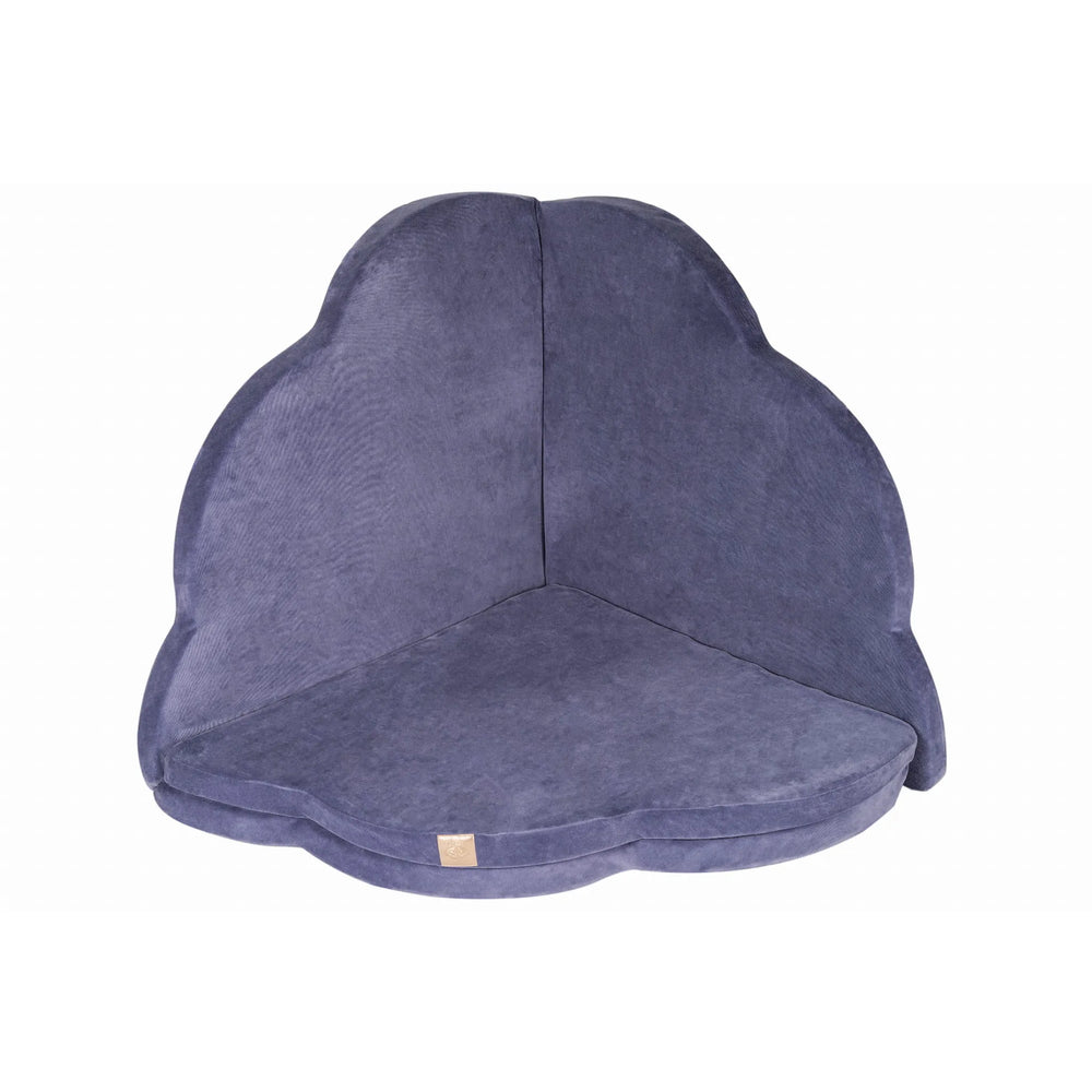 Meowbaby Children's Cloud Foam Folding Play Mat 160x160cm Certified Velvet Blue-Grey - Play