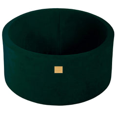 Meowbaby Children's Foam Round Ball 90x40cm Without Balls Velvet Dark Green - Dry Pools