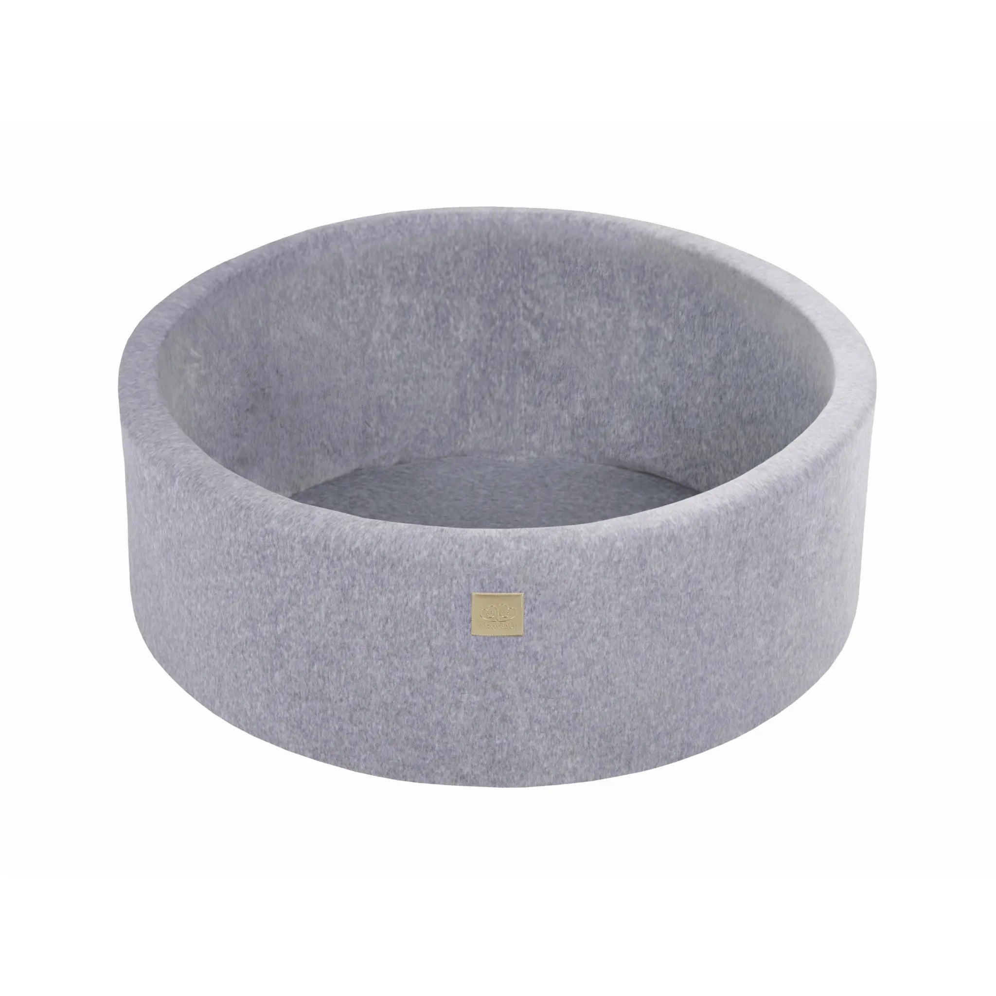 Meowbaby Children's Foam Round Playpen 90x30cm Without Balls Velvet Light Gray - Dry Pools