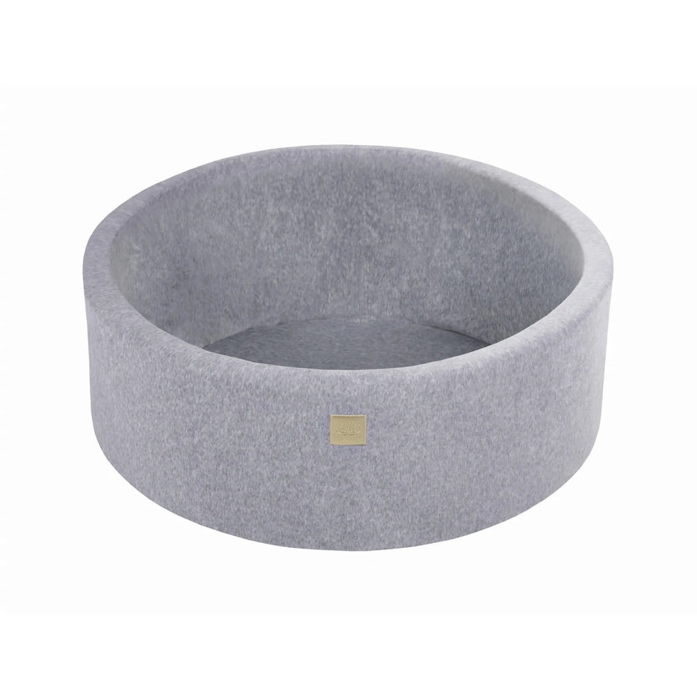 Meowbaby Children's Foam Round Playpen 90x30cm Without Balls Velvet Light Gray - Dry Pools