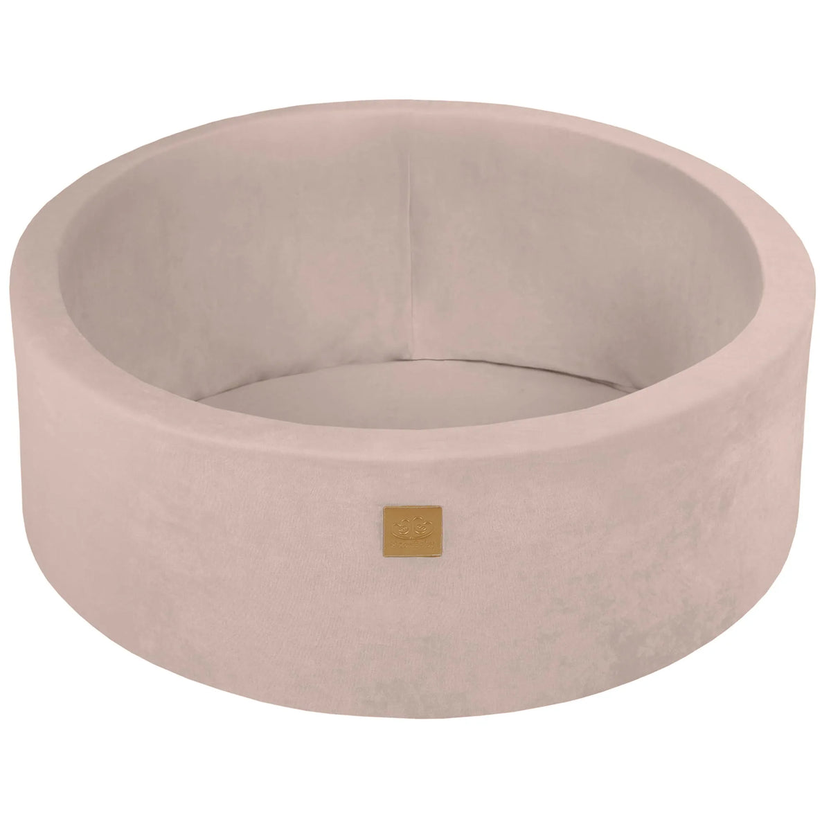 Meowbaby Detská Penová Guľôčková Jamka 90x30cm Bez Loptičiek Certifikovaná Zamat Ecru - Suché Bazény